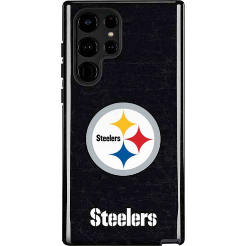 NFL Pittsburgh Steelers Distressed Galaxy S25 Ultra Impact Case